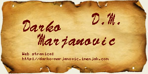 Darko Marjanović vizit kartica
